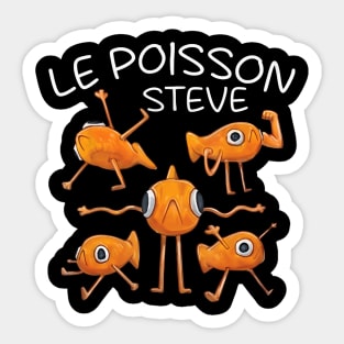 Funny Fish Le Poisson Steve Cartoon Meme Sticker